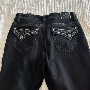 Black Embellished Women's Jeans